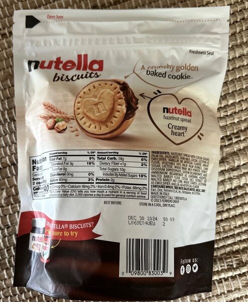 Nutella Biscuit Cookies
