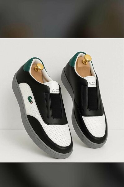 Chaussures Slip-on Marron Blanches