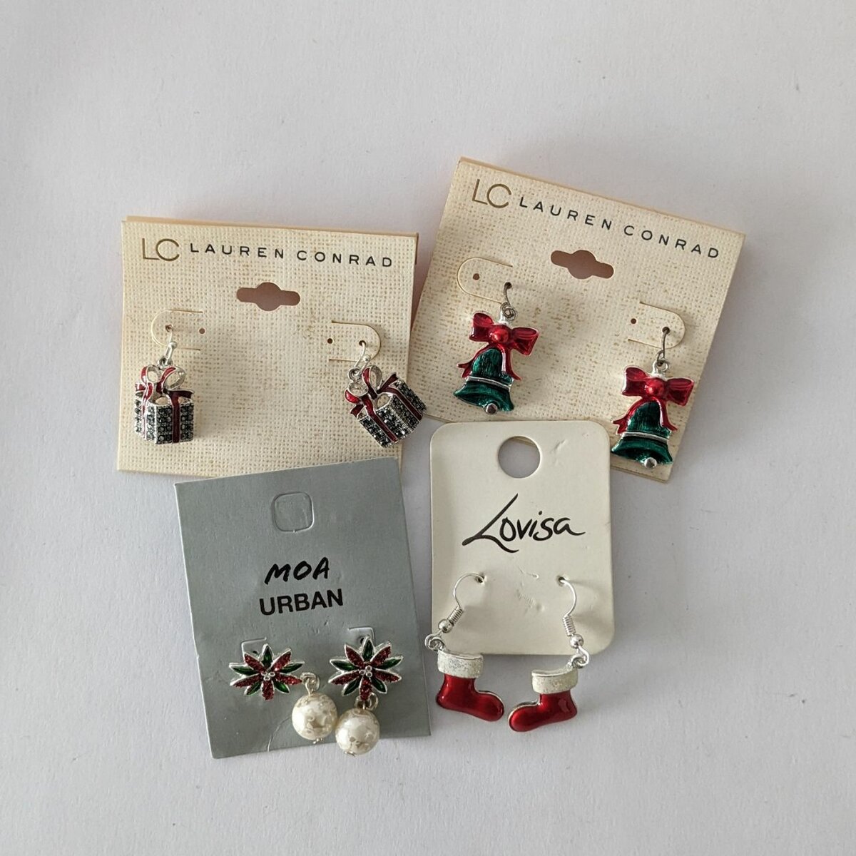 4 Piece Christmas Earrings