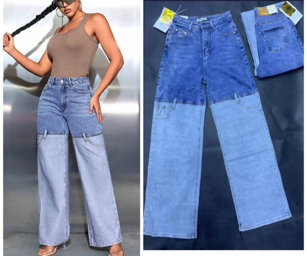 Jeans patchwork tendance