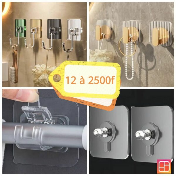 Crochets adhésifs muraux