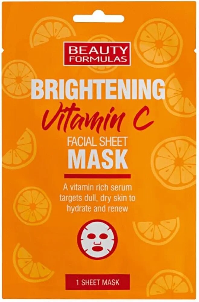 Beauty formulas Brightening vitamin C facial sheet mask