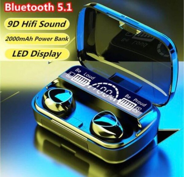 M10 Bluetooth earbuds with PowerBank