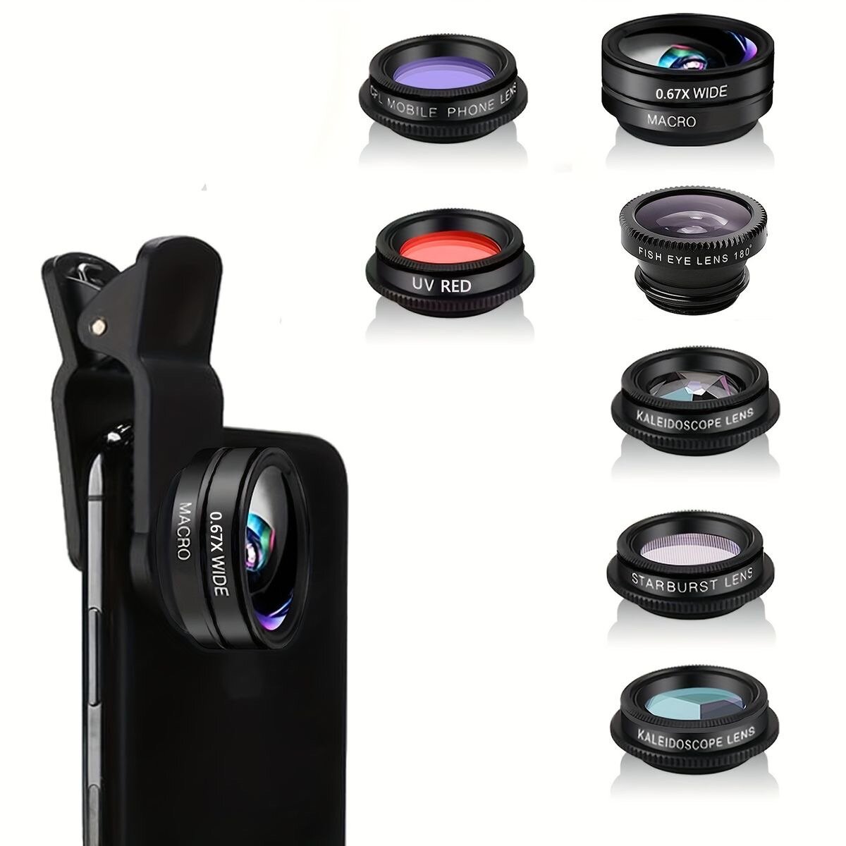 Ensemble de lentilles pour téléphone portable 3-en-1