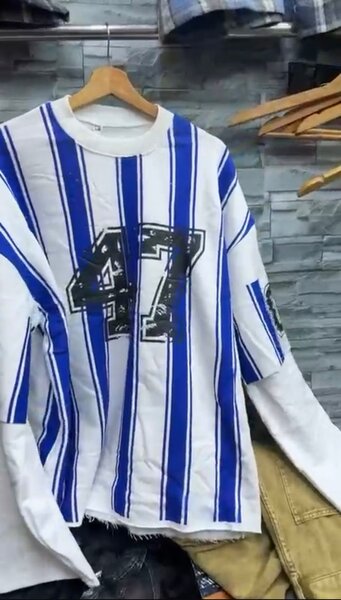 Sweat-shirt rayé Question Mark 47