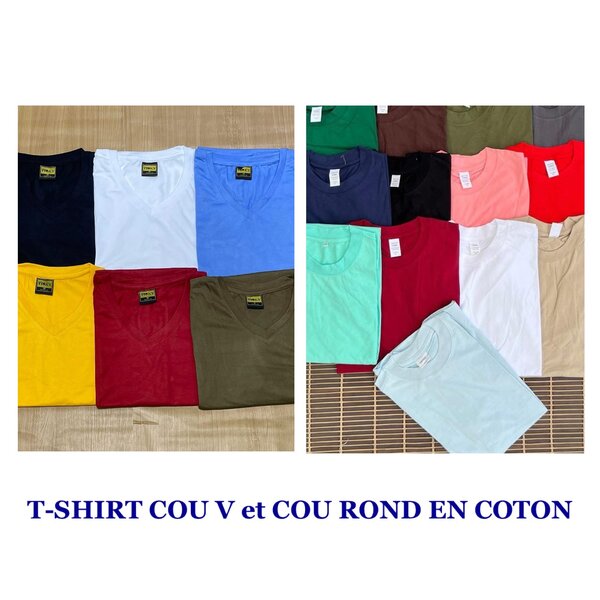 T-shirt cou Rond et cou V