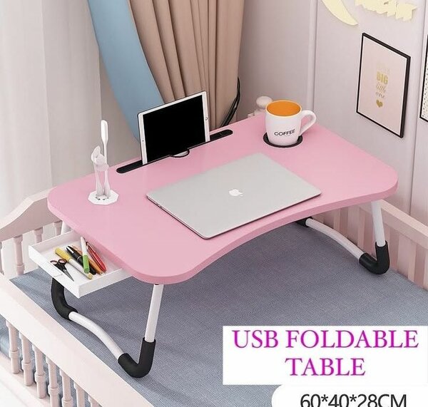 Foldable bed table
