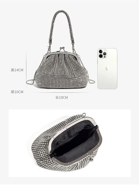 Womens Exquisite Rhinestones Bridal Clutch