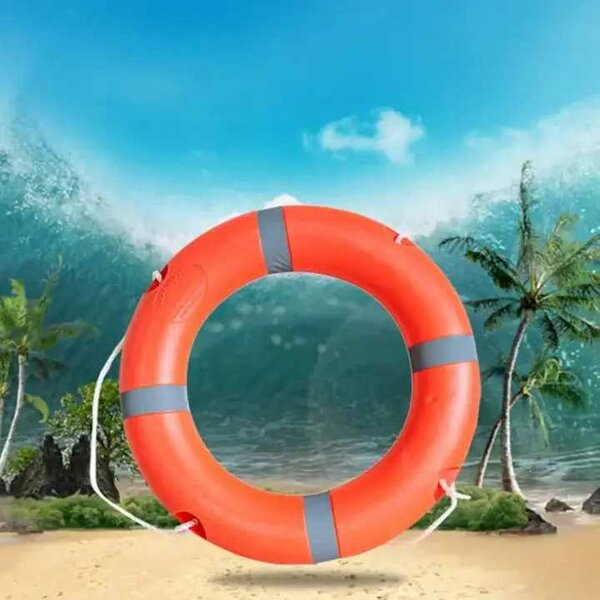 Lifebuoy Lifeguard Pool Floating Rescue Buoy with Reflective