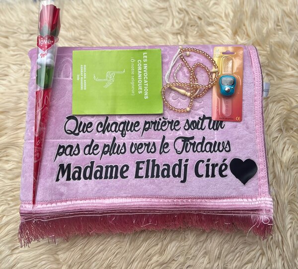 Tapis de prière personnalisé