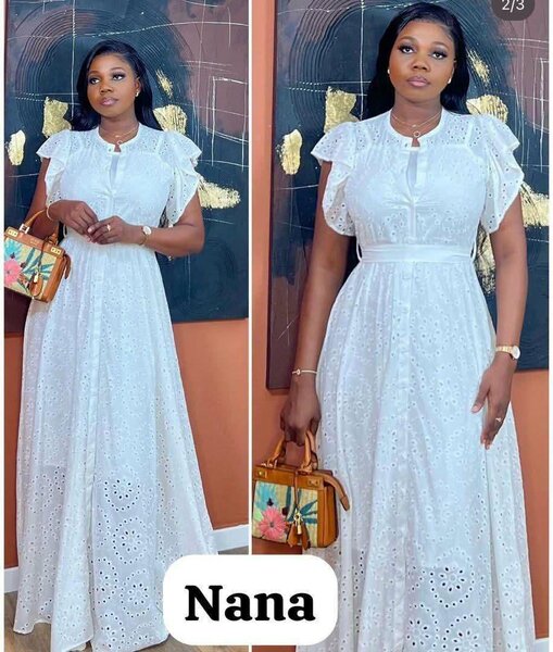 Robe blanche en dentelle élégante