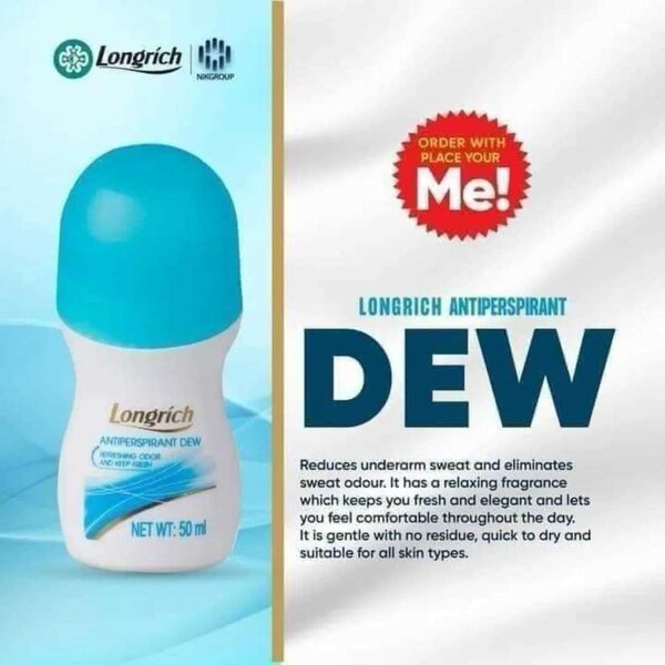 Longrich antiperspirant dew roll it is 100% natural