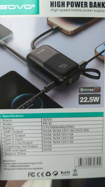 Chargeur portable haute capacité 22.5W