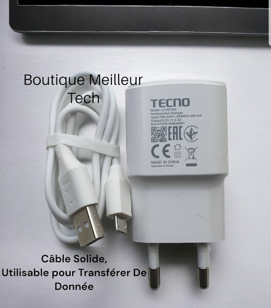 Chargeur Tecno D'origine Bout Android 10w (Micro USB)