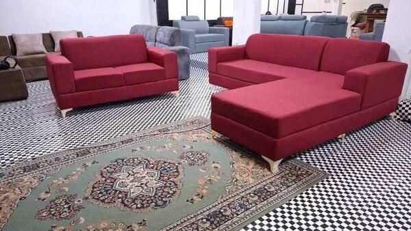 Canapé d'angle rouge moderne