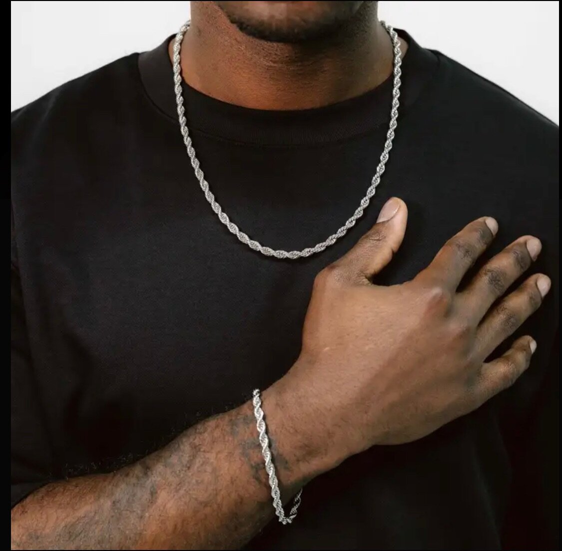 Collier et bracelet en argent