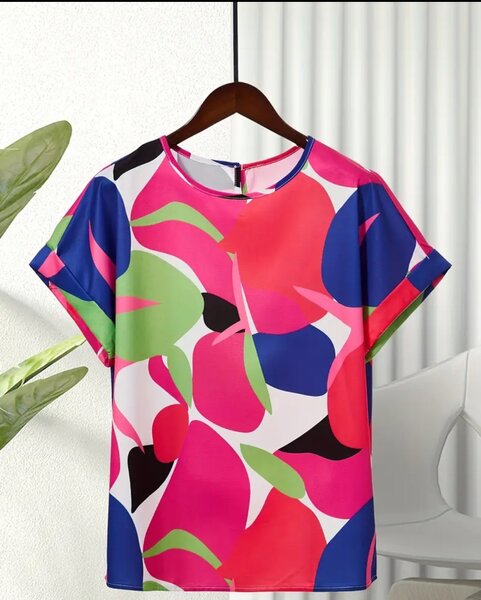 Blouse Imprimée Colorée Femme