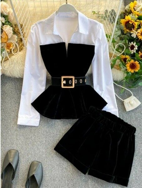Ensemble chic femme avec ceinture