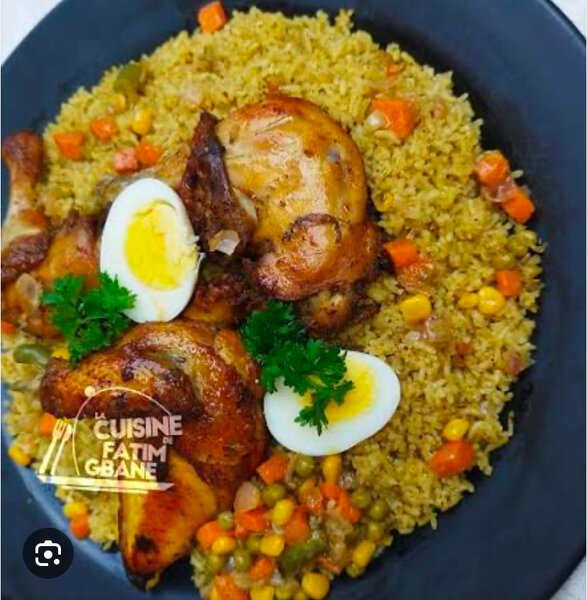 Tchep jaune au poulet