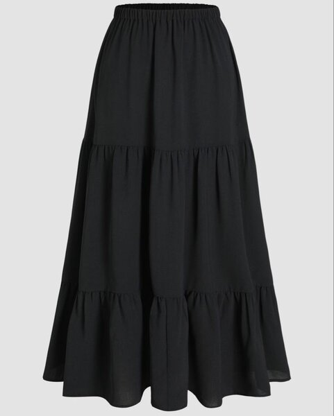 Jupe longue fluide noire