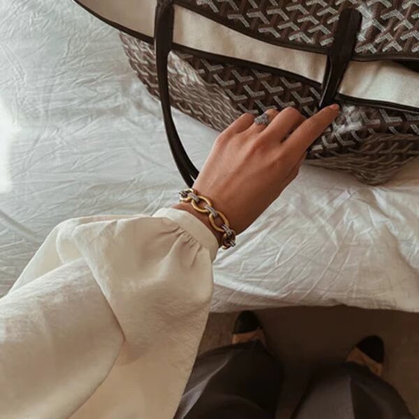 Bracelet doré en chaîne élégante