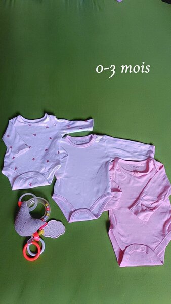 Lot de body bébé 0-3 mois