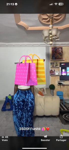 Pantalon Palazzo Bleu Femme