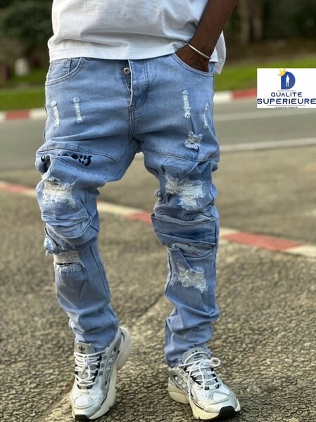 Jean déchiré homme stylé
