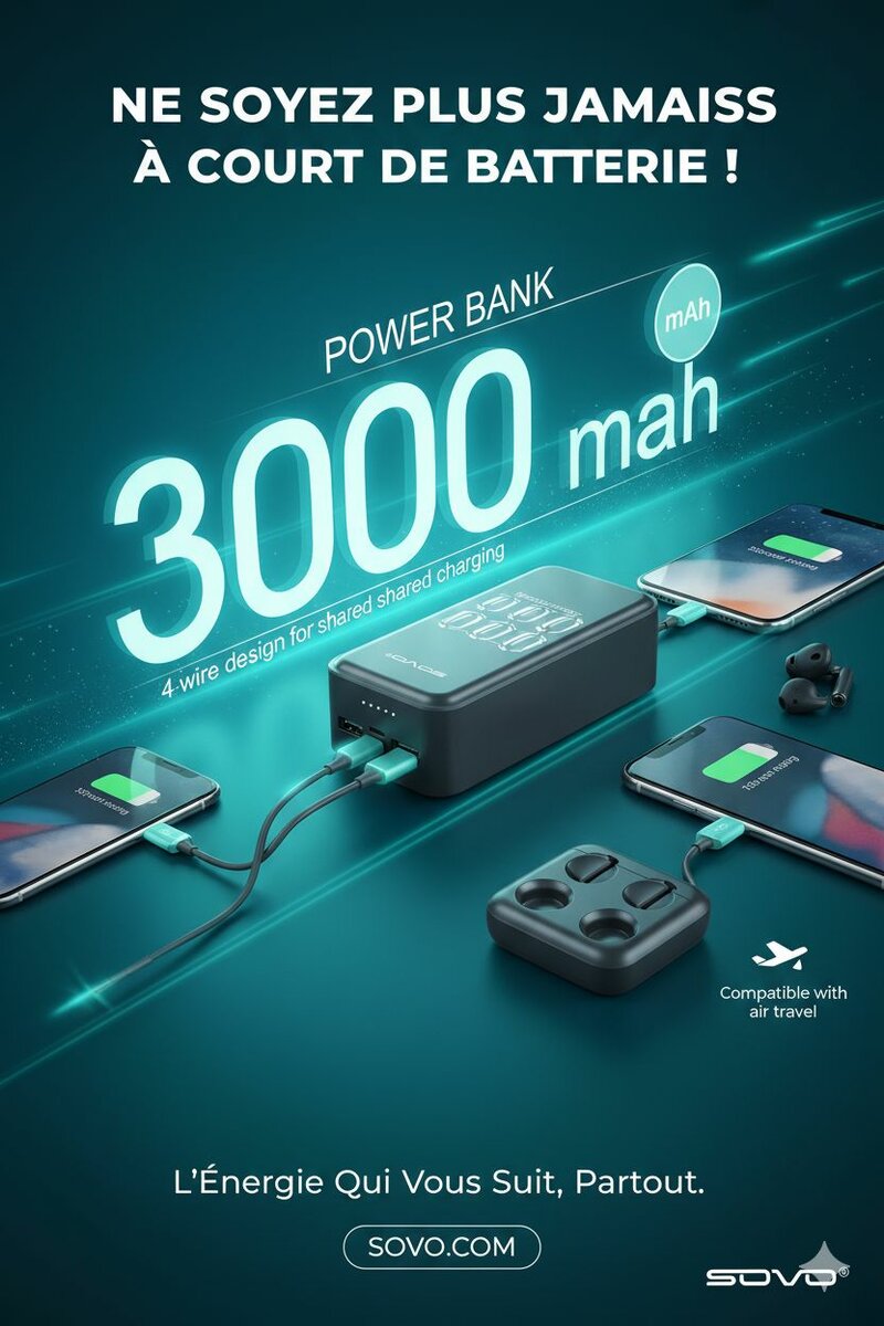 Power bank sovo 30000mAh