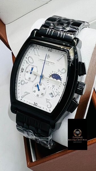 Montre vacheron  Constantin authentique En acier noir et 2 t