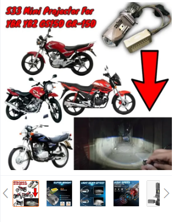 S33 Headlight Mini Projector Lens H4 Projector Lens 1 Pcs For YBR, YBZ, GS150, CB150m GR-150