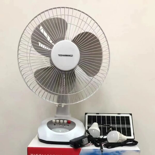 Rechargeable solar fan with light