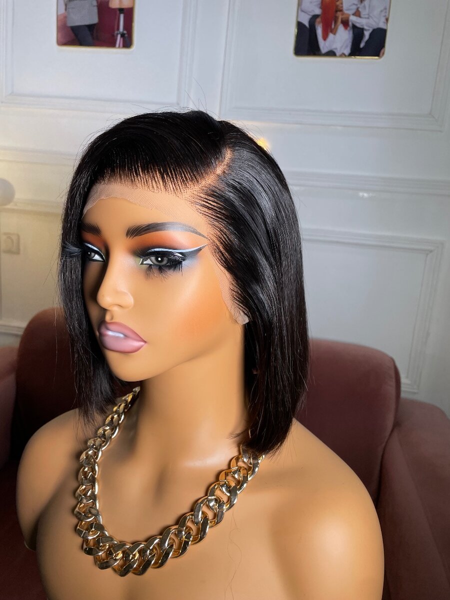 Perruque bob en dentelle naturelle