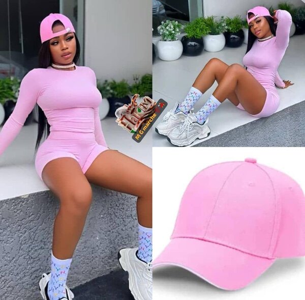 Casquette rose élégante