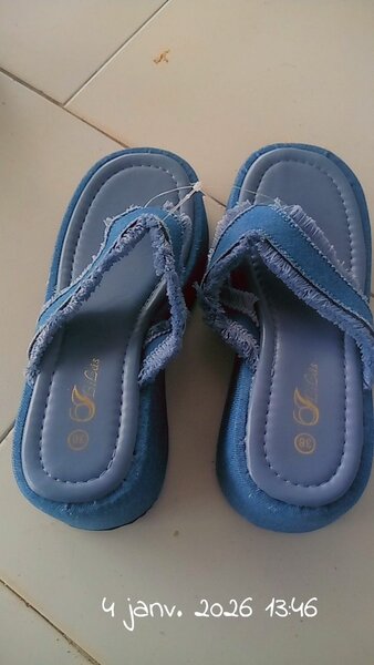 Sandales à plateforme en denim