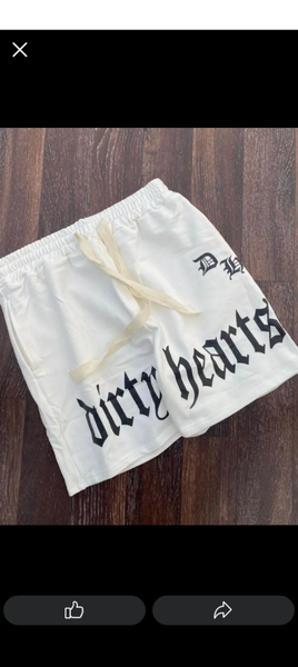 Shorts blancs imprimés unisexes