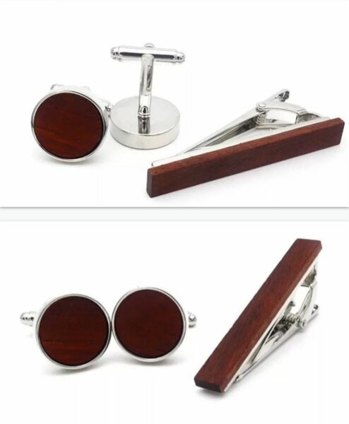 Boutons de manchette en bois