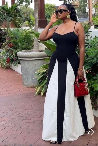 Robe Élégante Noire et Blanche