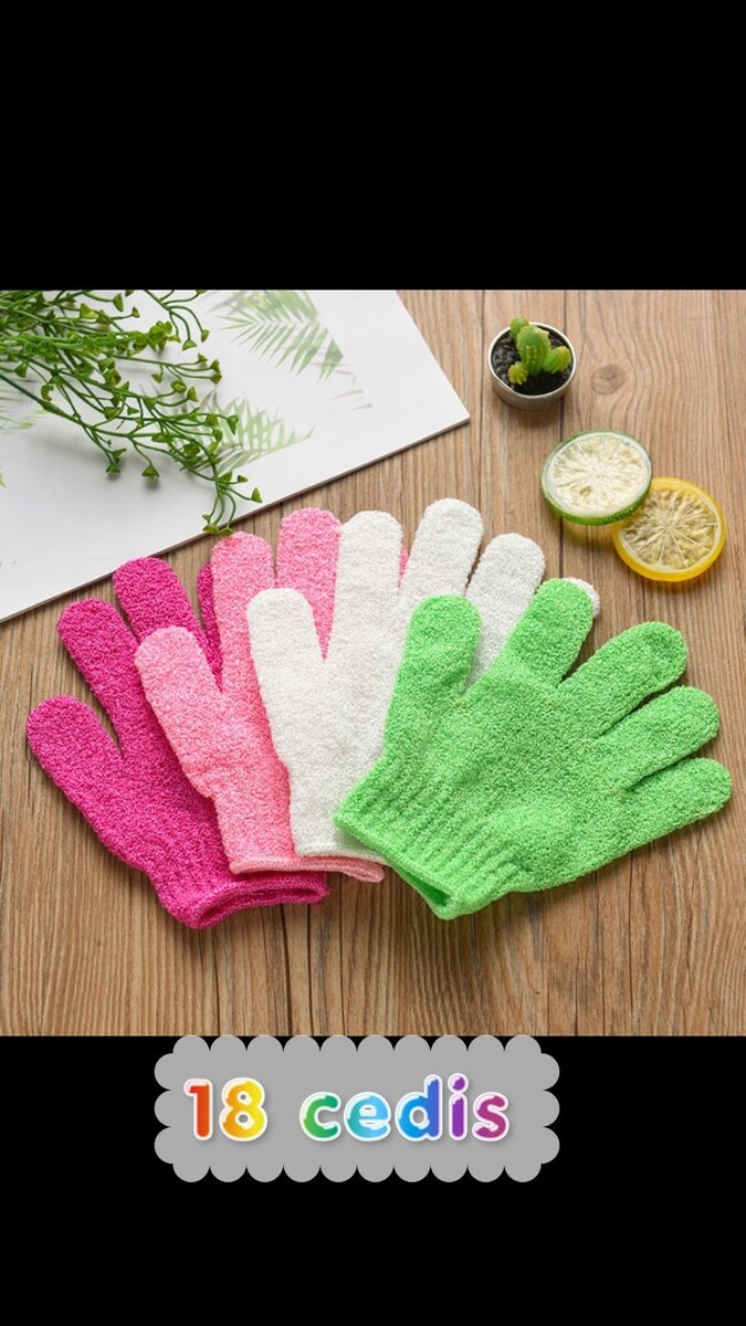Exfoliating gloves