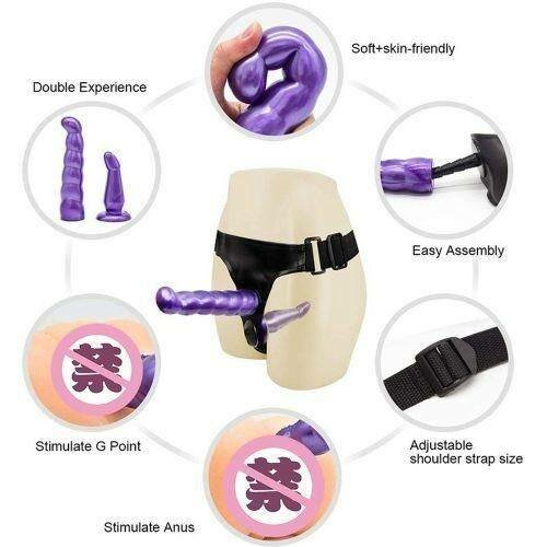 Harnais vibrant double plaisir