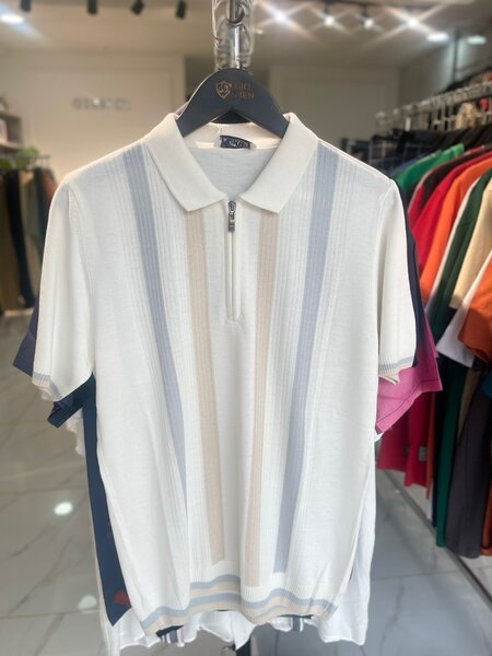 Zip up Polo neck shirt