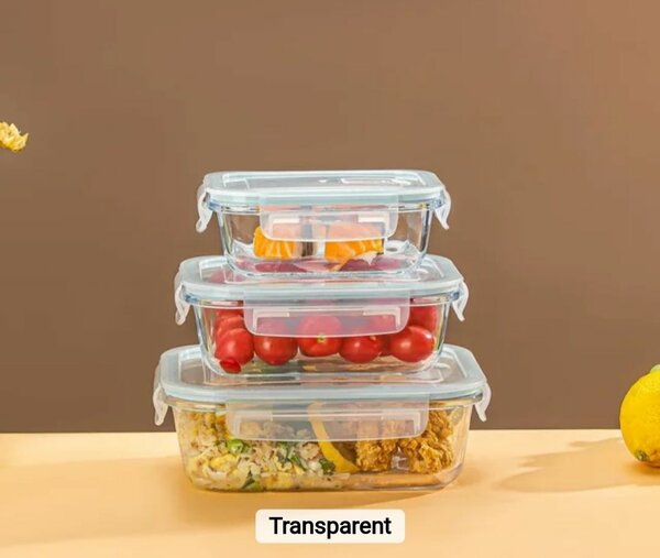 3pcs Premium Borosilicate Glass Bowls