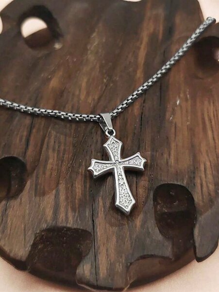 Collier Croix en Acier Inoxydable