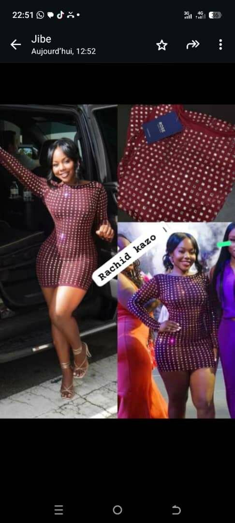 Robe élégante à strass