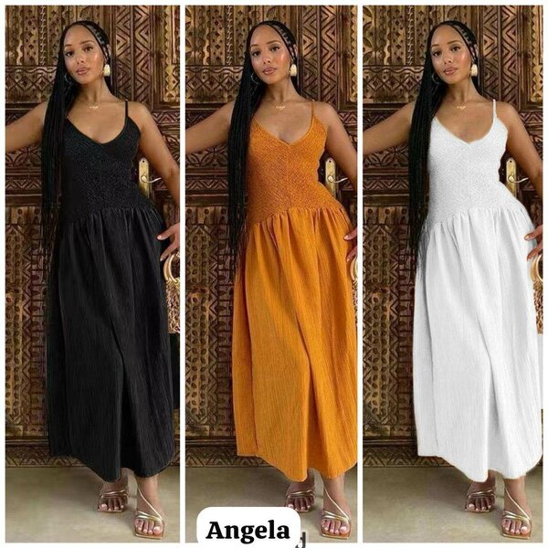 Robe longue en coton