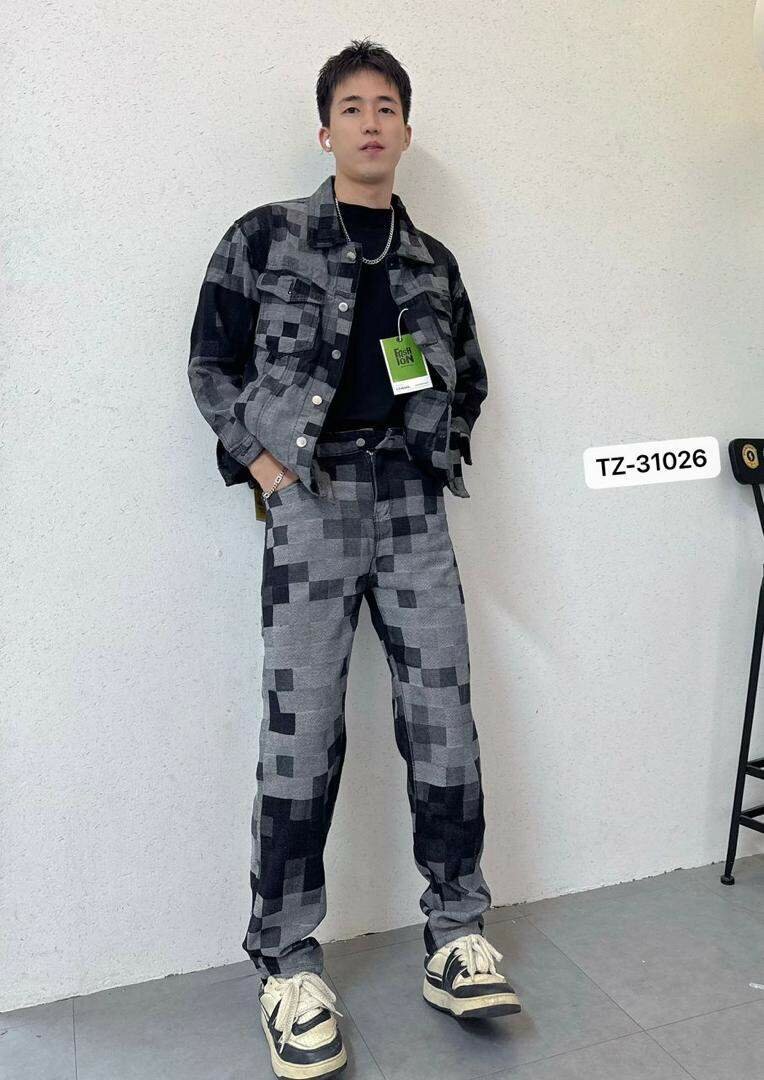 Ensemble jean pixel homme