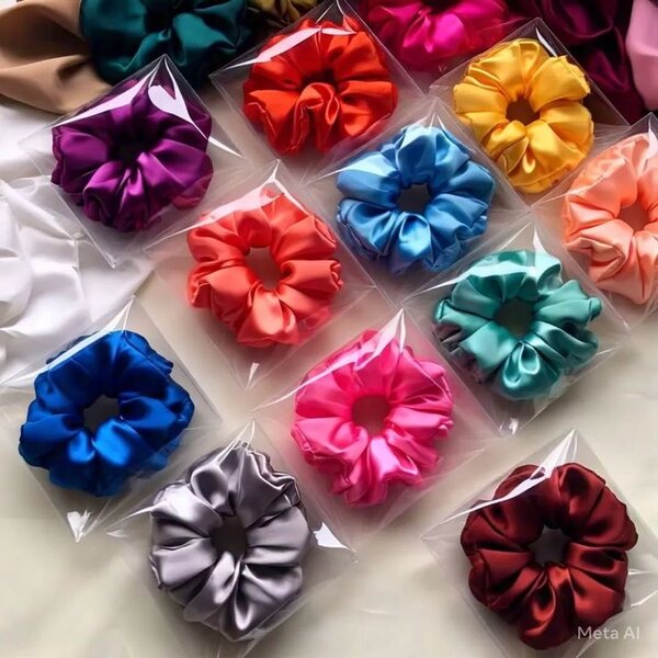 Chouchous en soie colorés