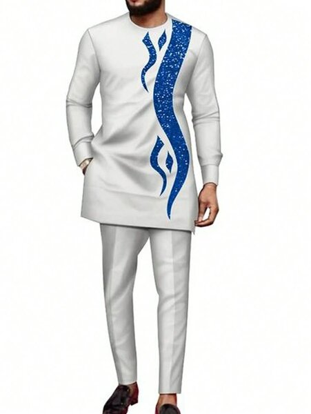 Ensemble africain chic blanc