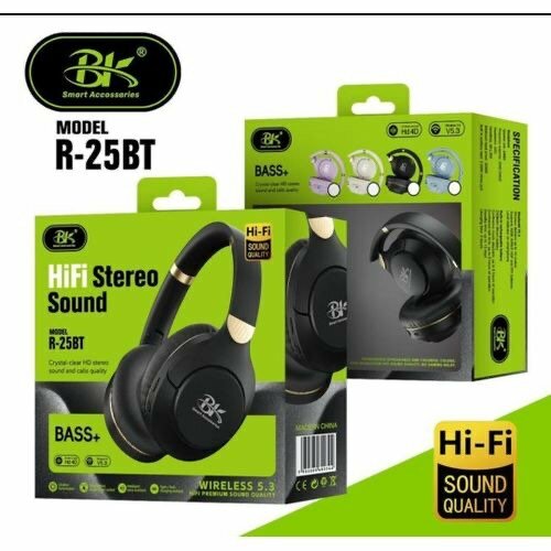 BK R-25BT SHOCKING SOUND STRONG BATTERY WIRELESS HEADPHONE