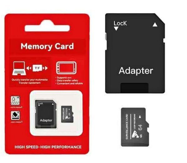 Carte Mémoire 64GB avec Adaptateur